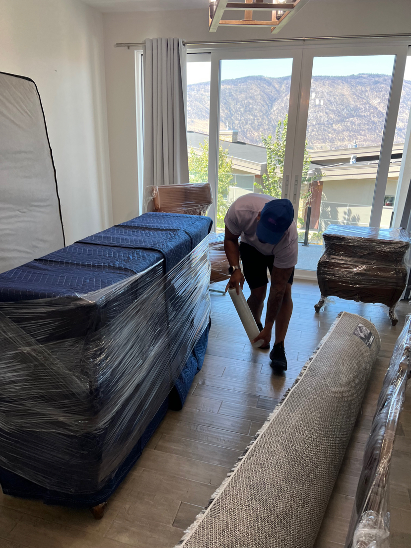 ICU Moving wrapping furniture for a residential move